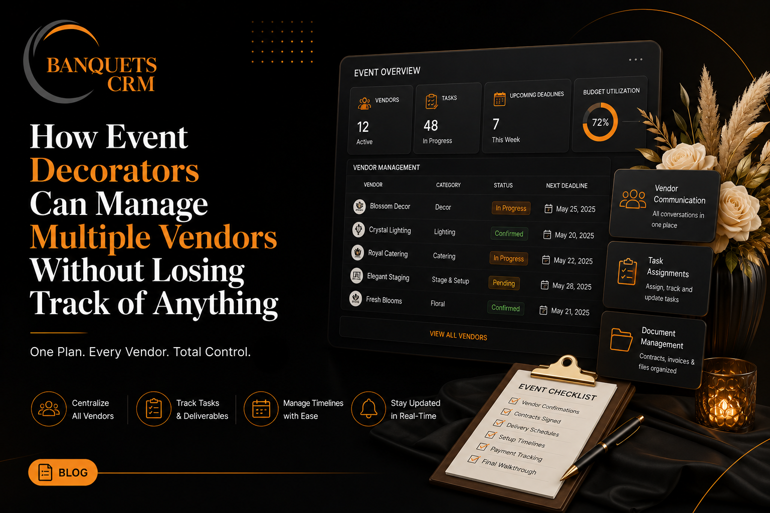How Event Decorators Can Manage Multiple Vendors Without Losing Track of Anything