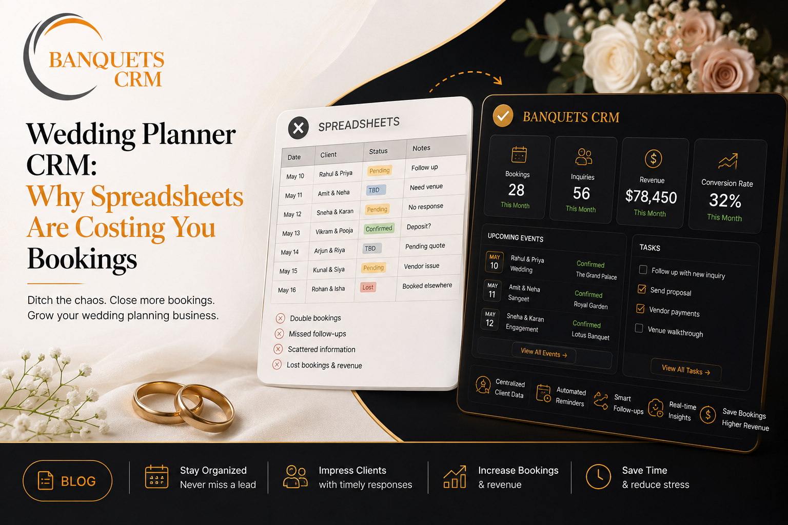 Wedding Planner CRM: Why Spreadsheets Are Costing You Bookings